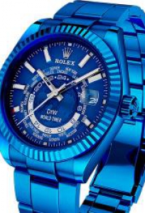 勞力士 Rolex Sky-Dweller 縱航者 天行者 俄羅斯DIW改裝廠 World Timer Blue DLC